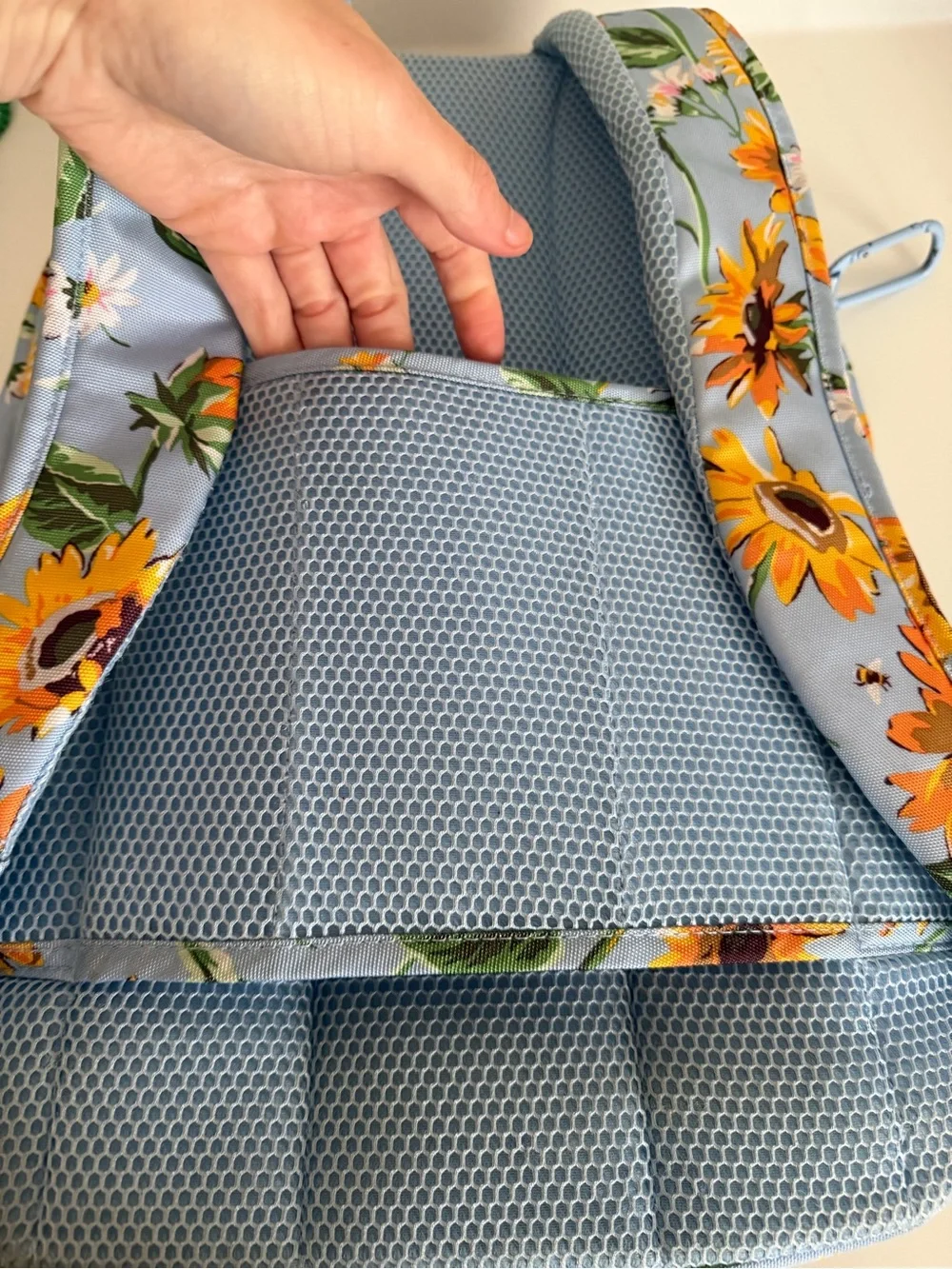 Vera Bradley Sunflower Print Light Blue Backpack